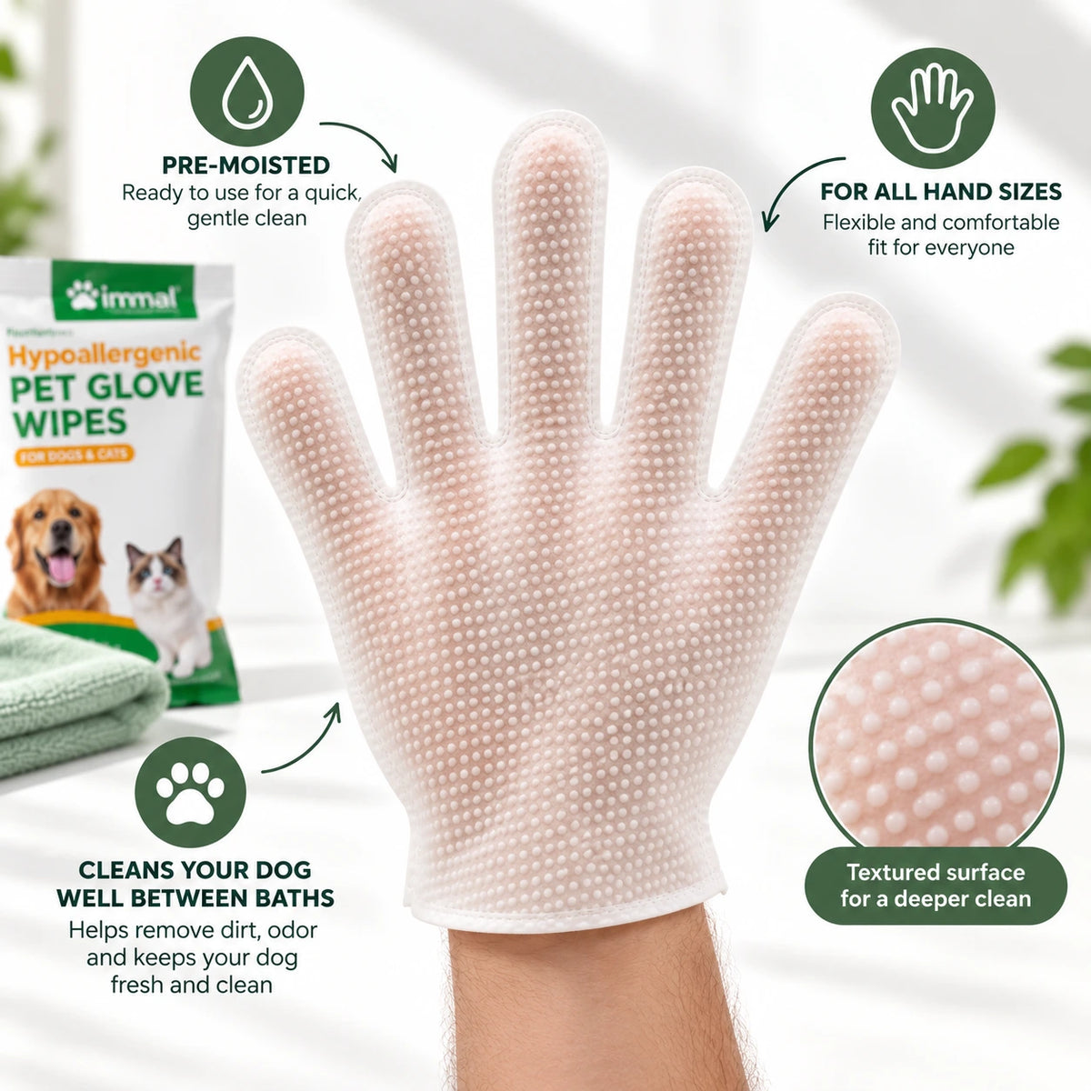 Woofie™ Pet Glove Wipes