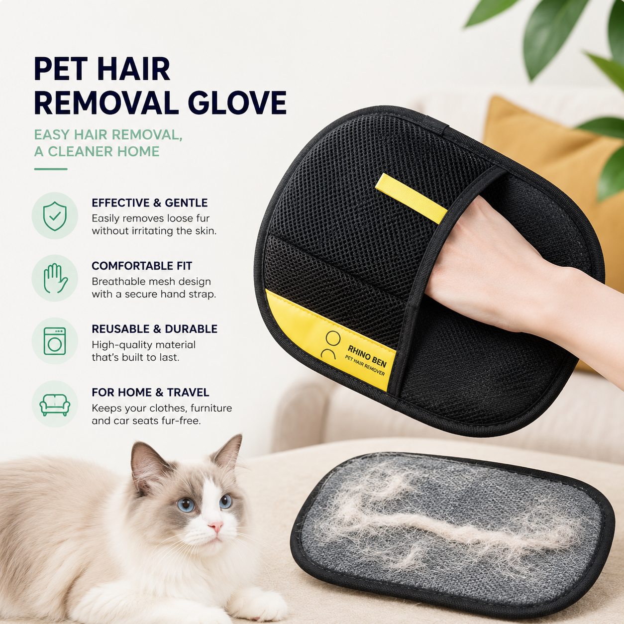 Woofie™ Pet Hair Remover Glove